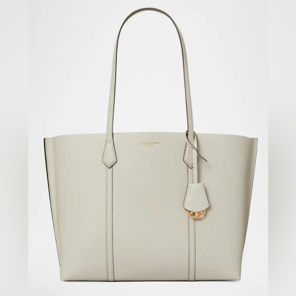 *NWT* Tory Burch Perry Leather Shopper Tote Bag
Color: FEATHER GRAY